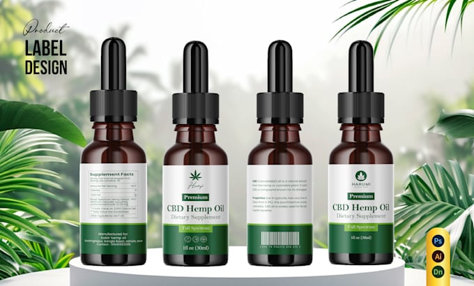do professional product label design and cbd label design
