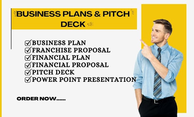 write a complete business plan, franchise proposal, financial plan, startups
