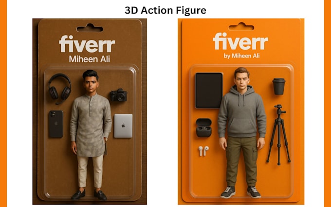 create a 3d action figure of your face