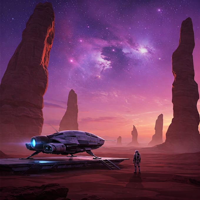 make a sci fi illustration for you