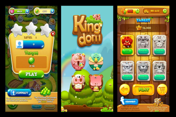 Design Games Mockup Ui Gui And Backgrounds By Khansahil