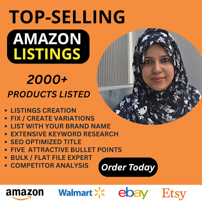 do listings on any platform like amazon walmart ebay