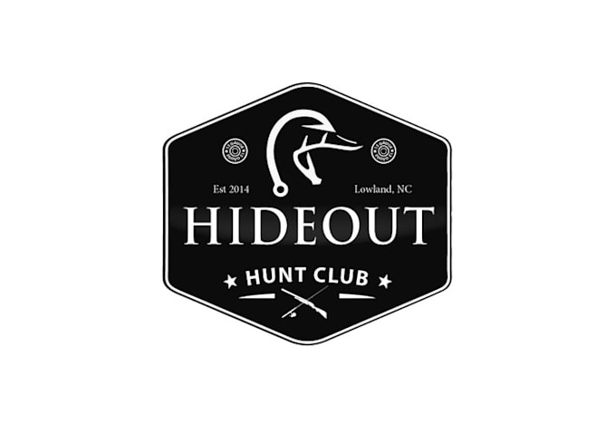 design creative classic hunt hideout club logo