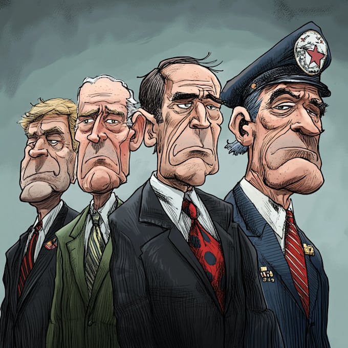 make a stylish political cartoon from your idea