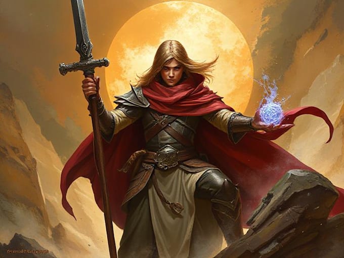draw your dnd, sci fi, fantasy character or illustration