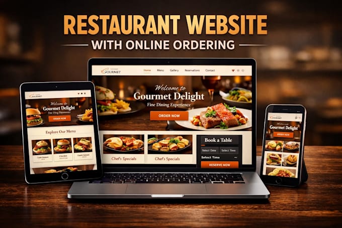 create restaurant bakery website with online ordering