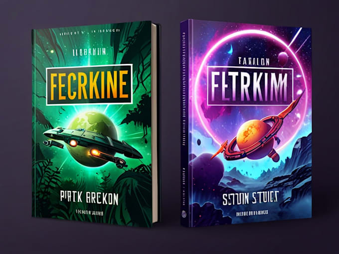create professional fantasy book cover and sci fi book cover