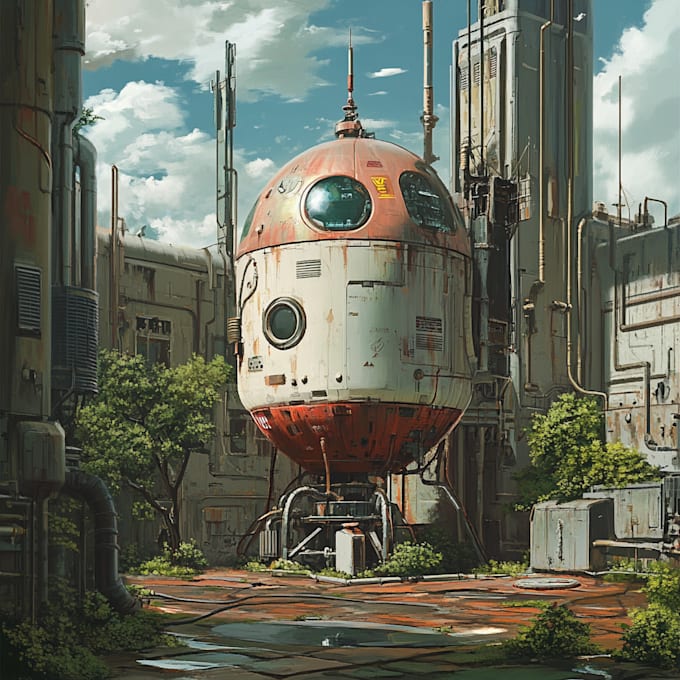 draw concept art illustration and science fiction city fantasy art