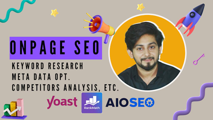 do wordpress onpage SEO optimization, website ranking, keyword research