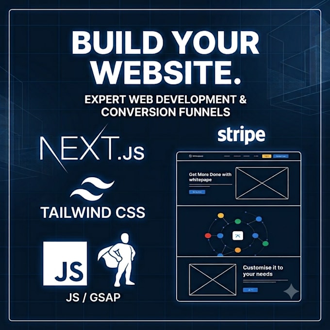 develop a modern react nextjs website using tailwind CSS