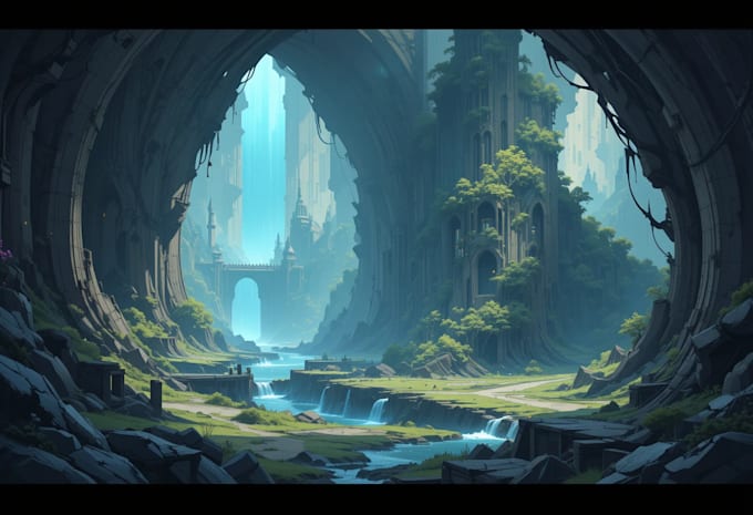 Draw your design background environments for 2d game art by Peopsphin ...