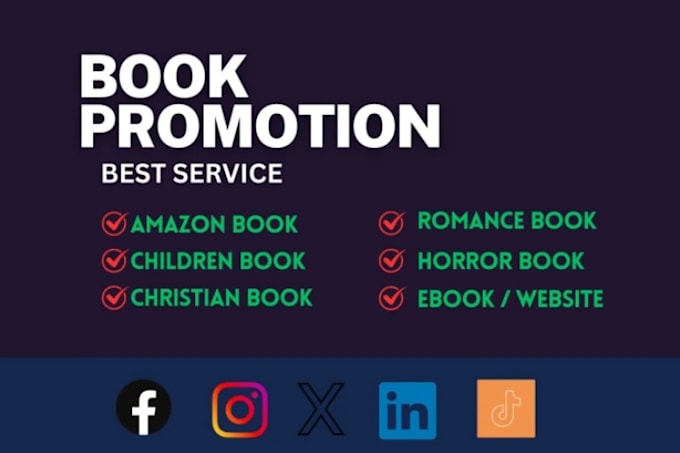 amazon book promotion, children book, cook book, christian book, booktok ads