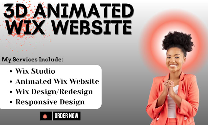 create a 3d interactive and animated wix studio website scrolling animation