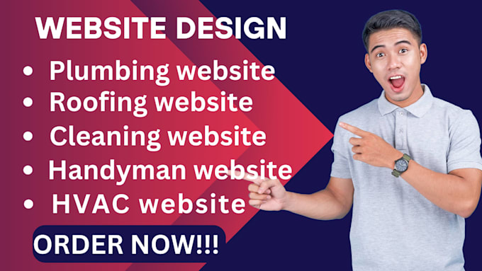 create a modern wordpress website for your cleaning plumbing electrical or hvac