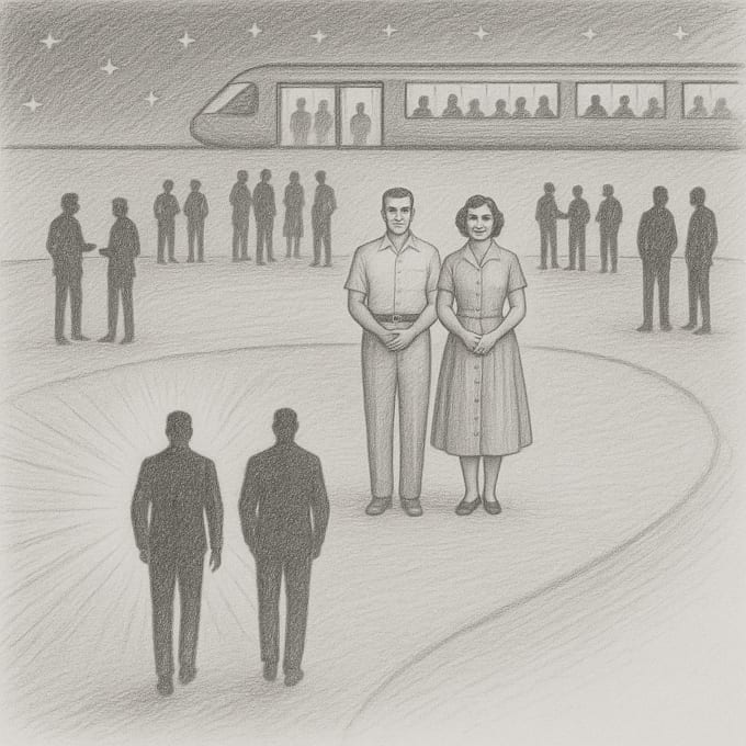 create a transport or house illustration in pencil sketch