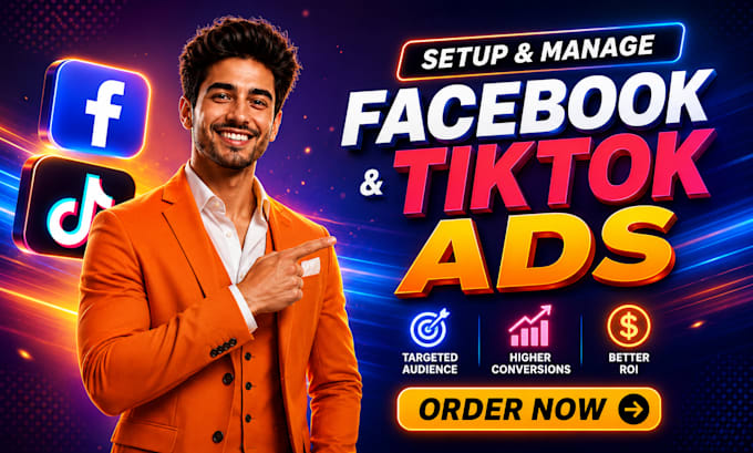 setup facebook ads and tiktok ads campaign as your ads manager