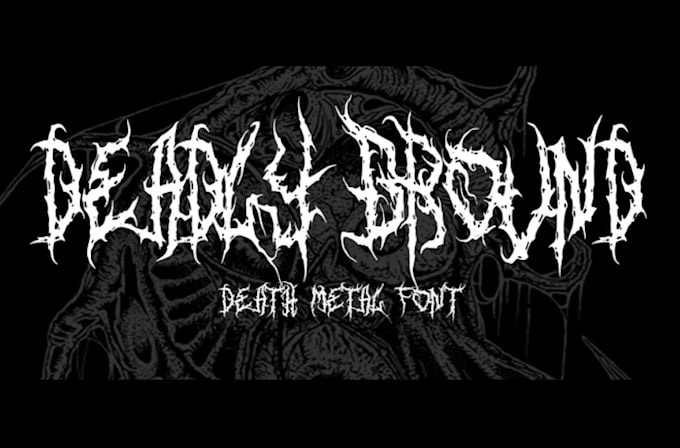 create premium death metal logo within 24hrs
