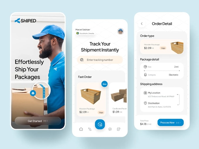 build ai shipping tracker app, delivery route optimizer app, logistics app