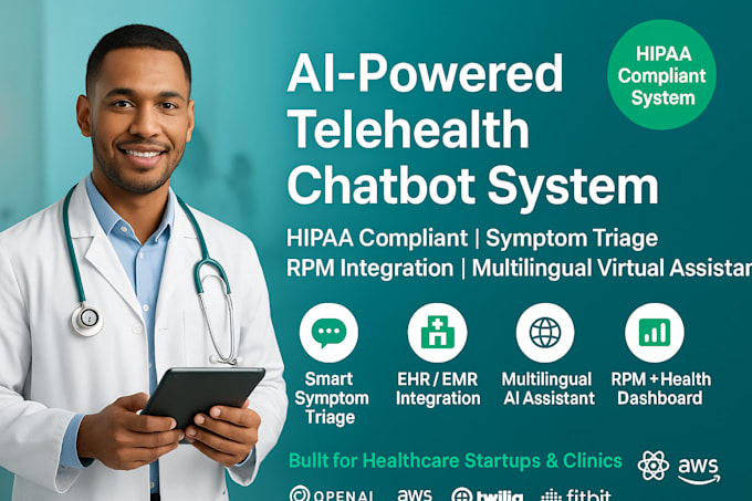 Build hipaa compliant ai telehealth chatbot with symptom triage, rpm ...