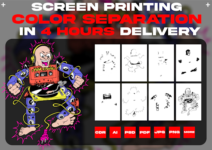 do color separation for screen printing with quick service