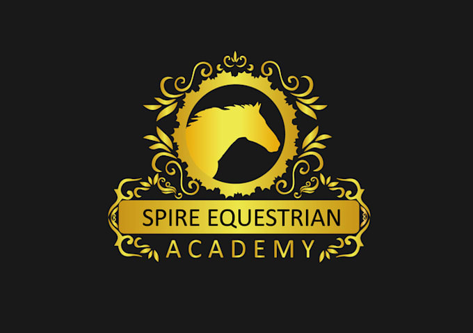 design luxury elegance strength wealthy horse logo