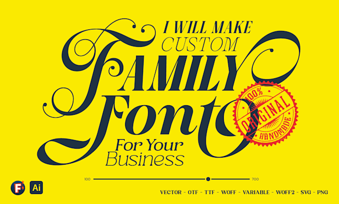 custom font family for your brand with commercial rights