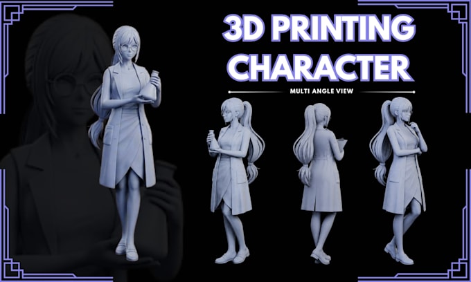 sculpt custom 3d characters and figurines for 3d printing