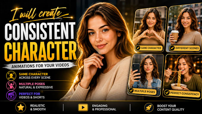 ai consistent character animations for videos