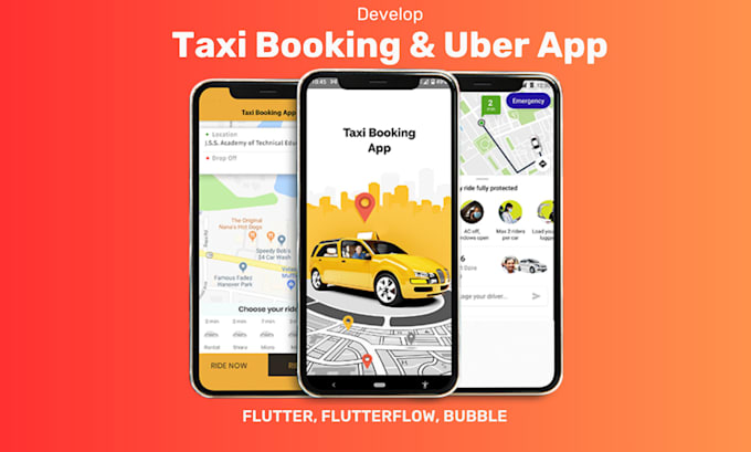 develop taxi booking app, rideshare app, carpool app, gojek app, uber app