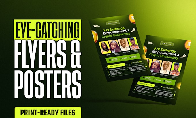 design eye catching flyers, posters, and leaflets that get results