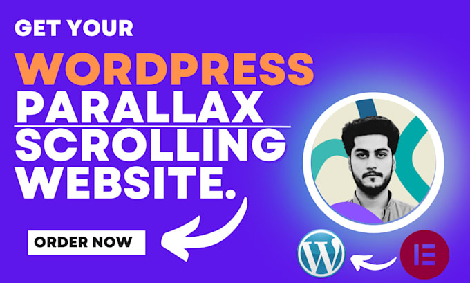 design a parallax wordpress website with scrolling animation effects