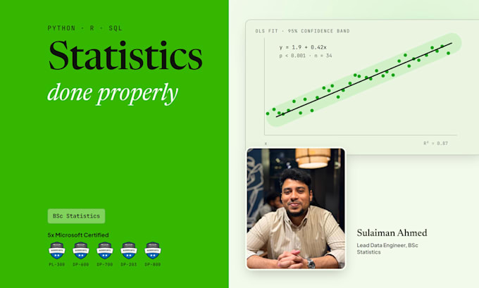 do statistical data analysis using python or r