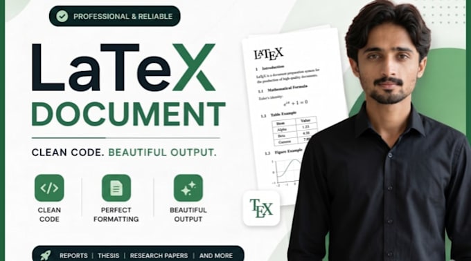 professionally format your document in latex or overleaf