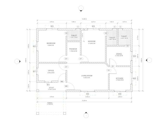 design2d and 3d the interior and exterior architectural plan for the building