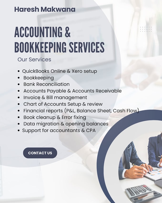 prepare financials details oriented and precise using quickbooks and xero