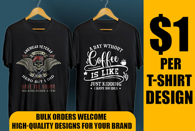create bulk custom and trendy tshirt designs for your brand