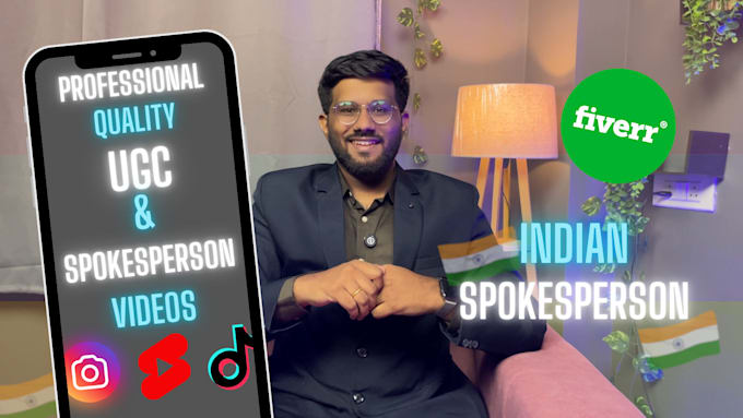 create indian male ugc spokesperson video in english hindi marathi