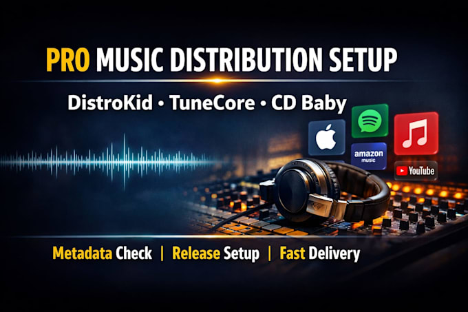 pro music distribution release setup distrokid, tunecore, cd baby