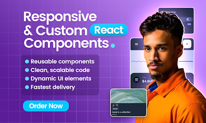 create custom and responsive react ui components