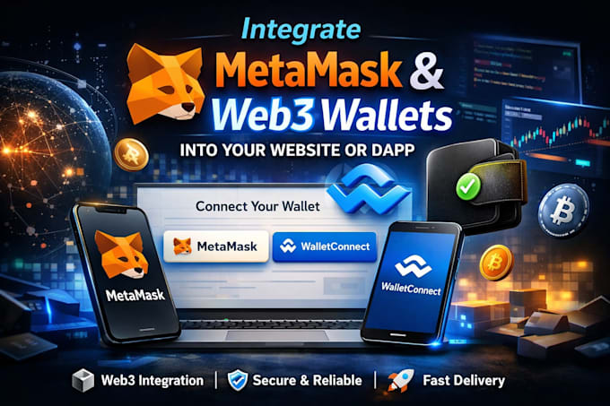 integrate metamask, walletconnect or any web3 wallet into your website or dapp