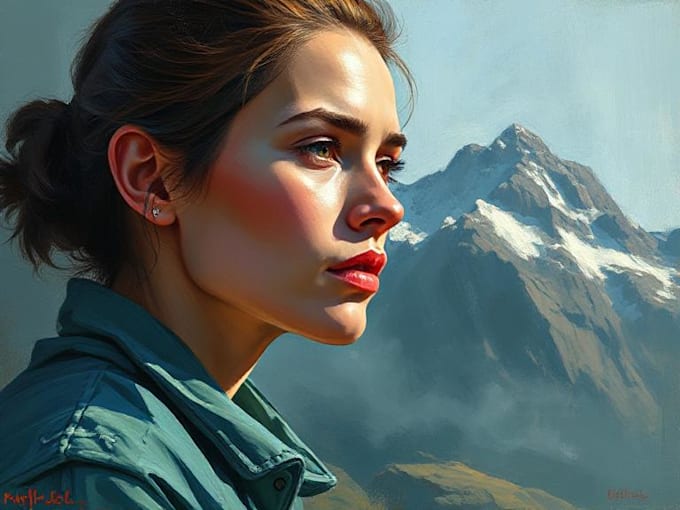 do oil painting portrait and illustrations digitally