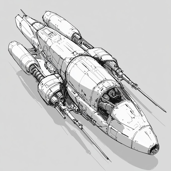 create a spacecraft, sci fi, vehicle, or sci fi artwork for you