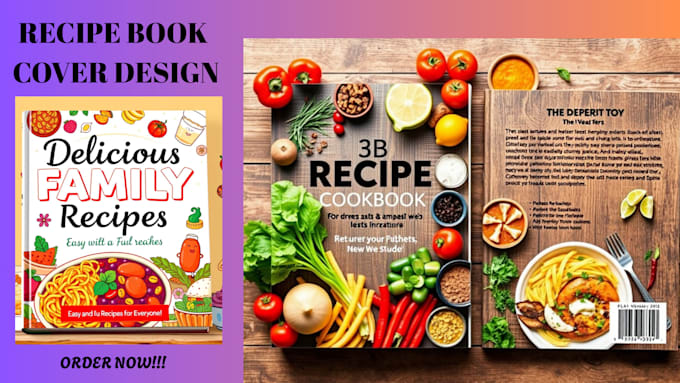 Design unique cookbook cover, recipe book, cover design by Bookcraftink ...