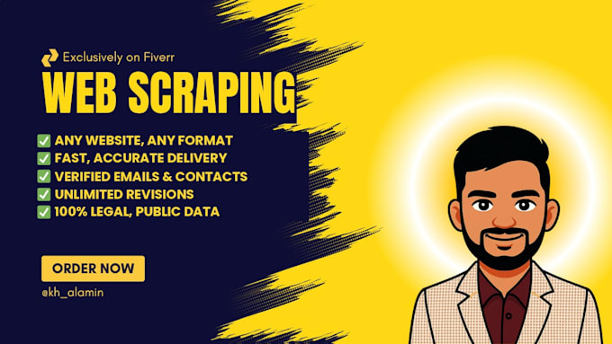 do web scraping, data extraction and data mining from any website