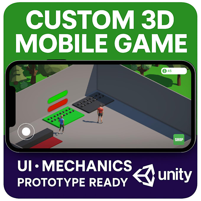 create a 2d or 3d game in unity based on your idea or design