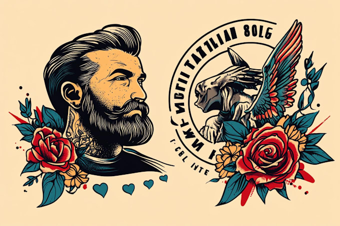 create any design in flash traditional tattoo style