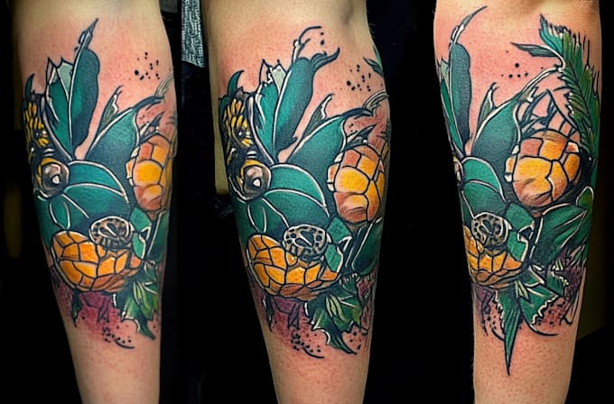 create a watercolor tattoo design