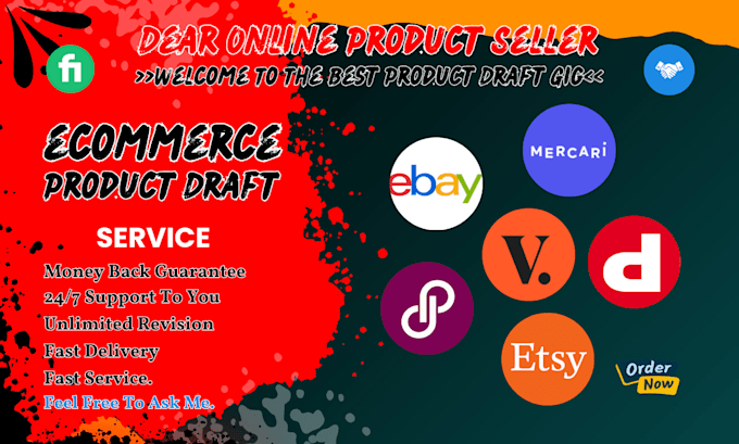 do product draft on ebay, poshmark, mercari, etsy, depop