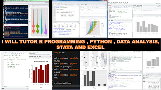tutor data analysis, r programming , stata and python