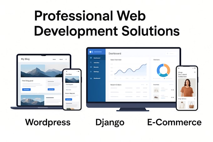 develop wordpress django or woocommerce websites with SEO optimization
